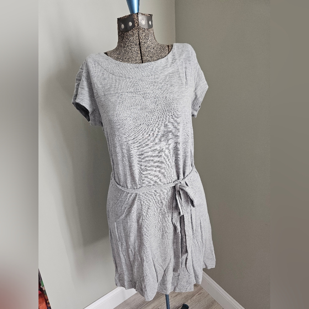 Gray Short Sleeve Dress